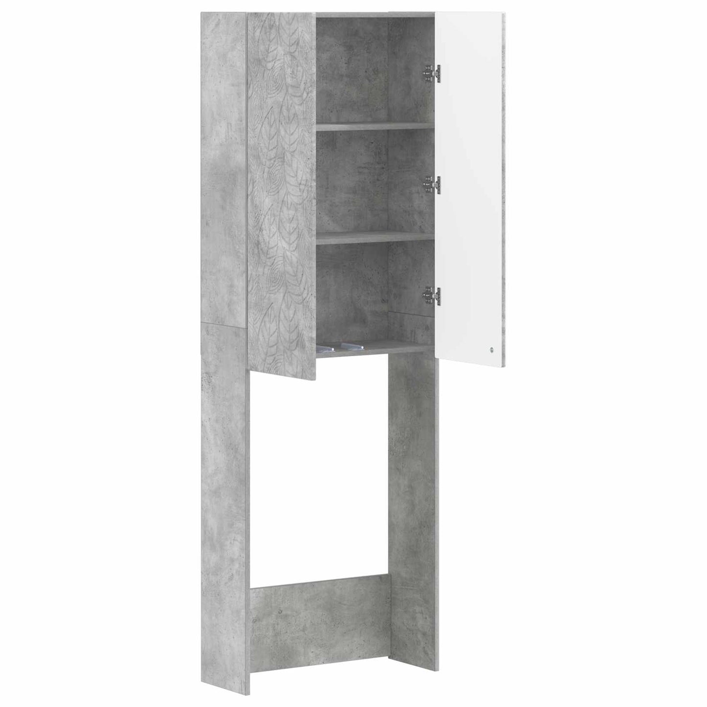vidaXL Toilet Cabinet DELFT Concrete Grey 66 x 25.5 x 190 cm
