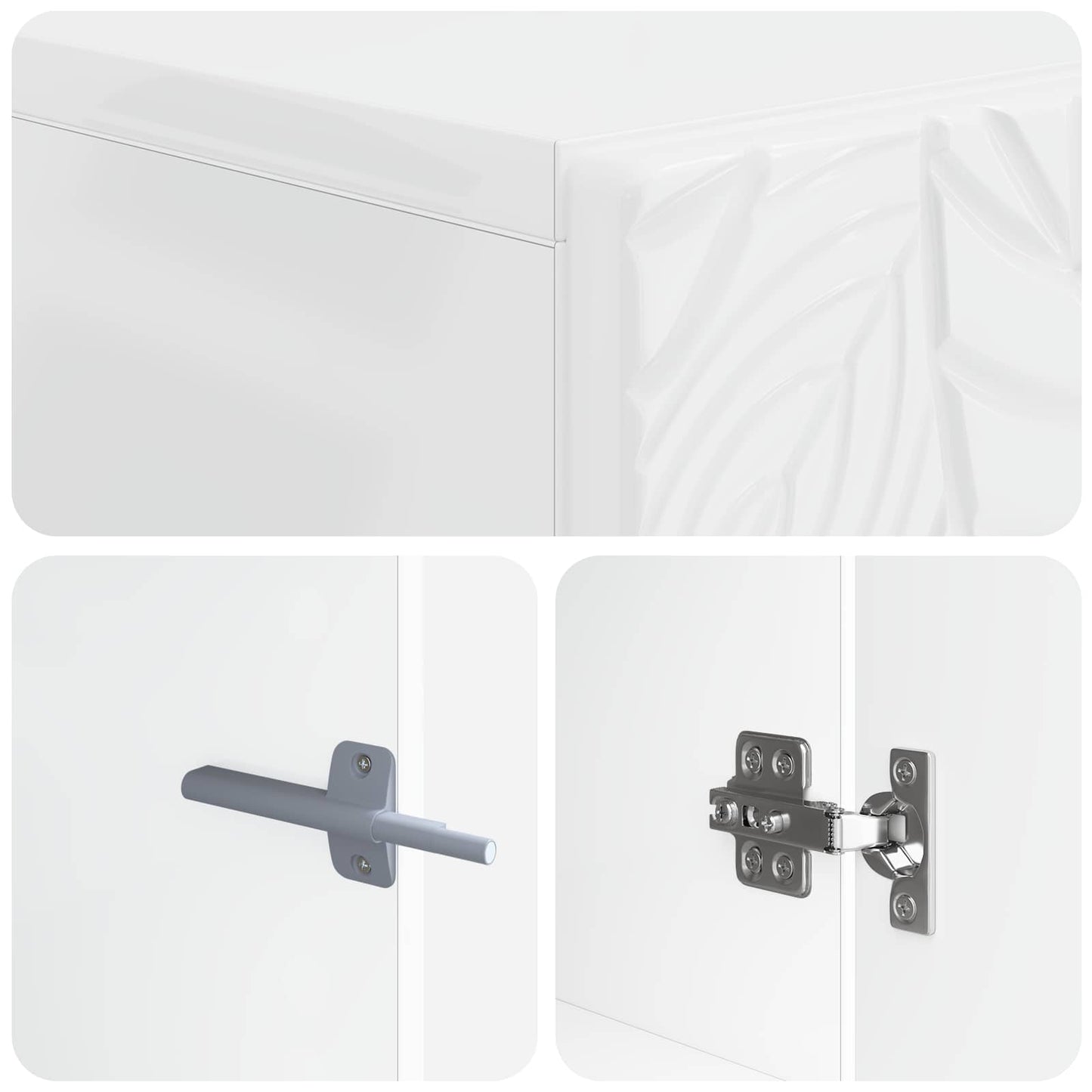 vidaXL Toilet Cabinet DELFT High Gloss White 66 x 25.5 x 190 cm