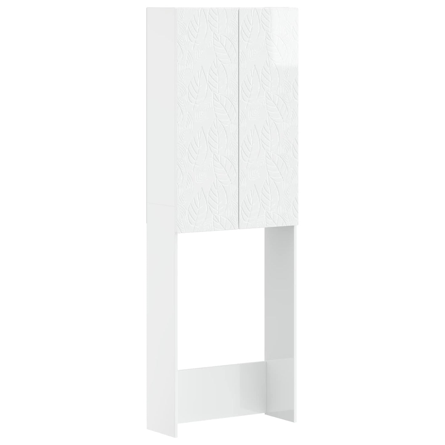 vidaXL Toilet Cabinet DELFT High Gloss White 66 x 25.5 x 190 cm