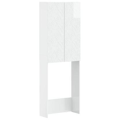vidaXL Toilet Cabinet DELFT High Gloss White 66 x 25.5 x 190 cm
