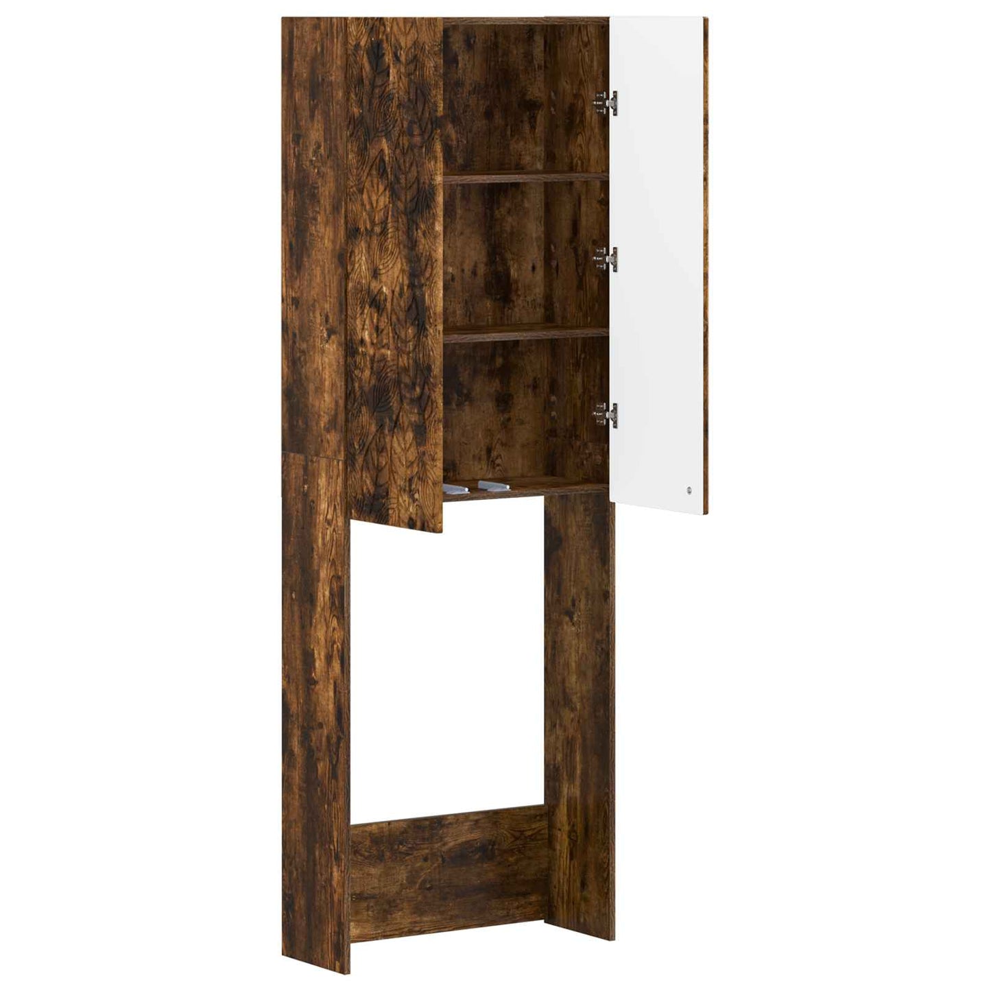 vidaXL Toilet Cabinet DELFT Smoked Oak 66 x 25.5 x 190 cm