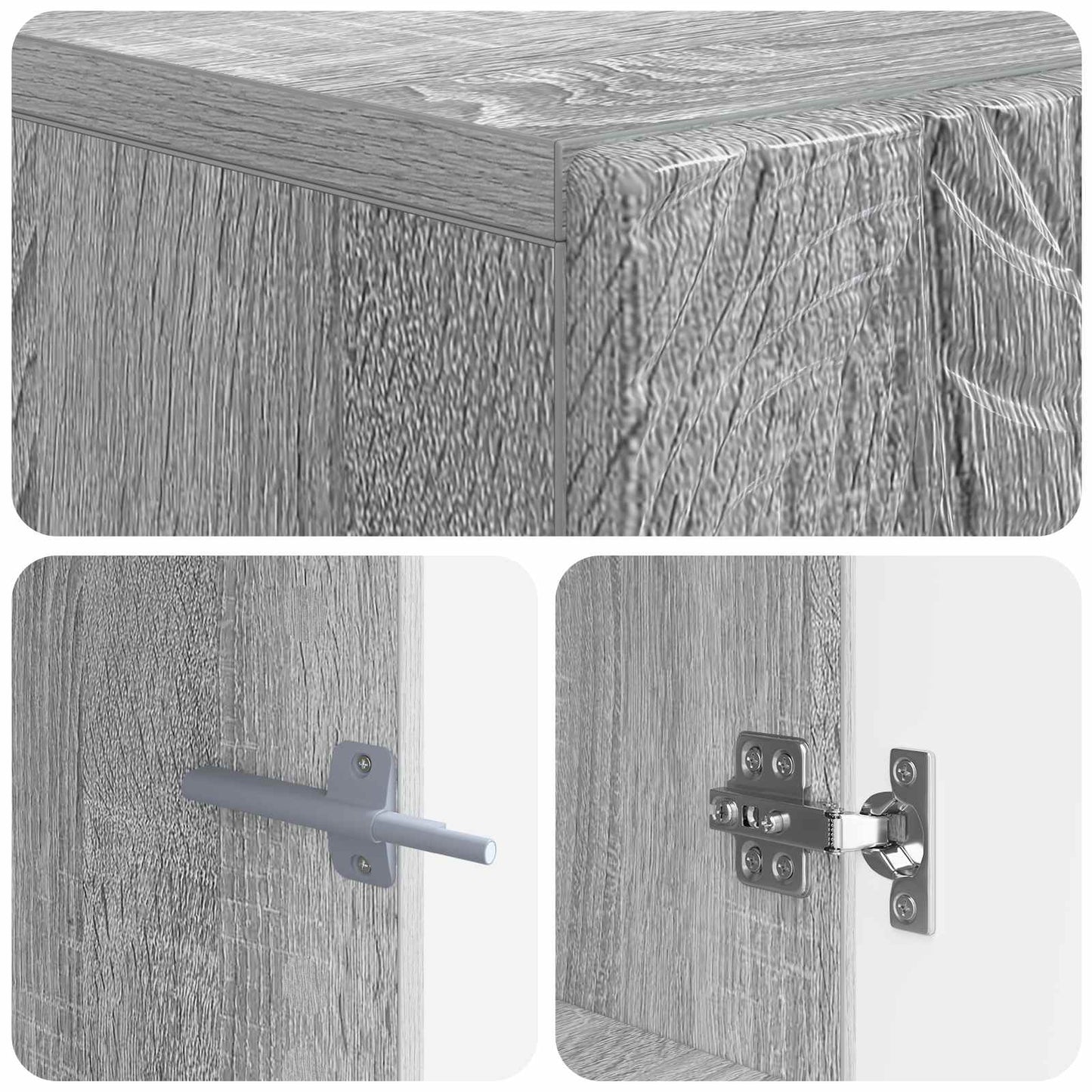 vidaXL Toilet Cabinet DELFT Grey Sonoma 66 x 25.5 x 190 cm