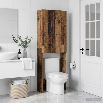 vidaXL Toilet Cabinet DELFT Old Wood 66 x 25.5 x 190 cm