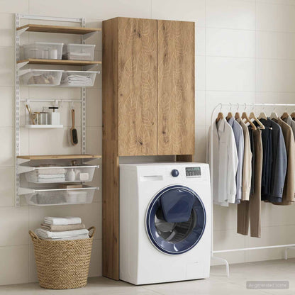 vidaXL Toilet Cabinet DELFT Artisan Oak 66 x 25.5 x 190 cm