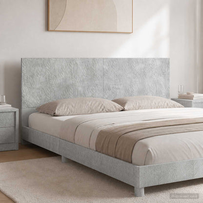 vidaXL Wall-Mounted Headboard DELFT Concrete Grey Engineered Wood