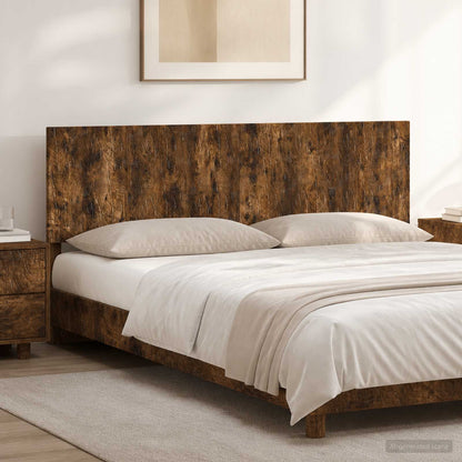 vidaXL Wall-Mounted Headboard DELFT Smoked Oak Engineered Wood