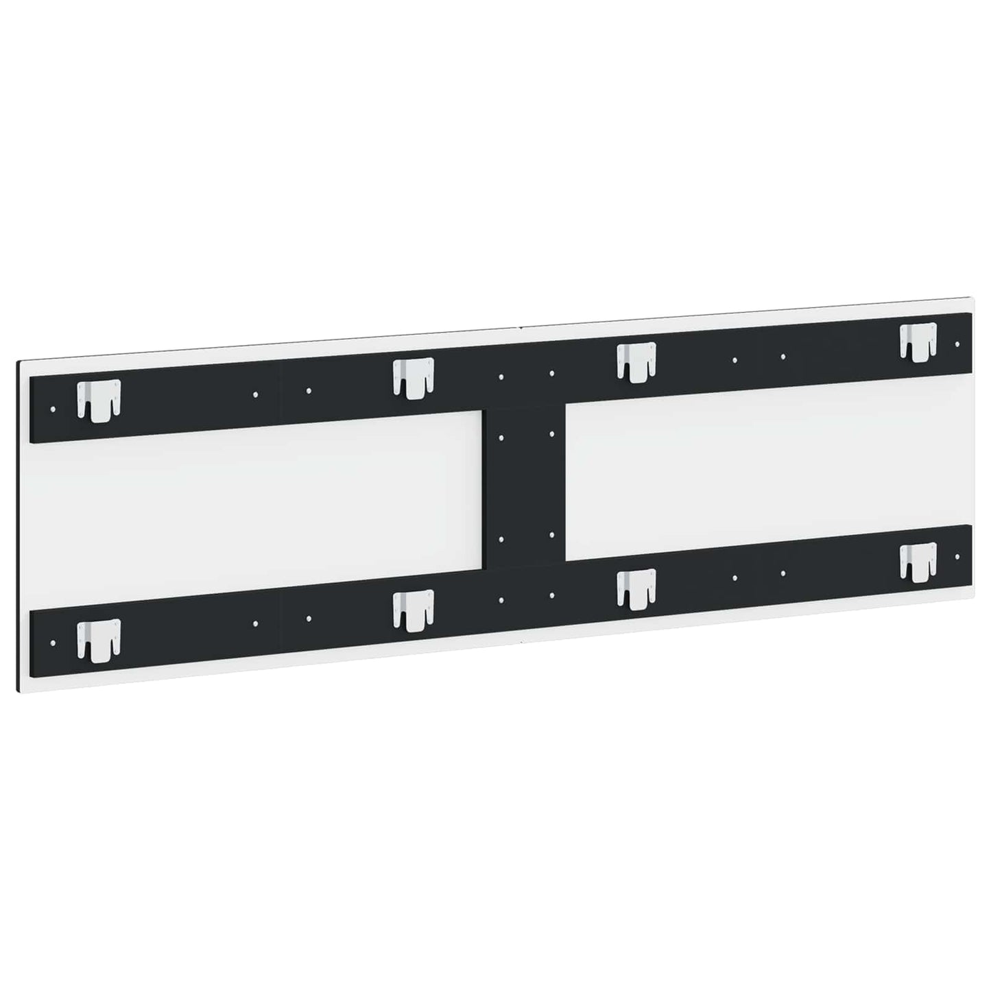 vidaXL Wall-Mounted Headboard DELFT Black Engineered Wood