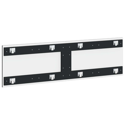 vidaXL Wall-Mounted Headboard DELFT Black Engineered Wood