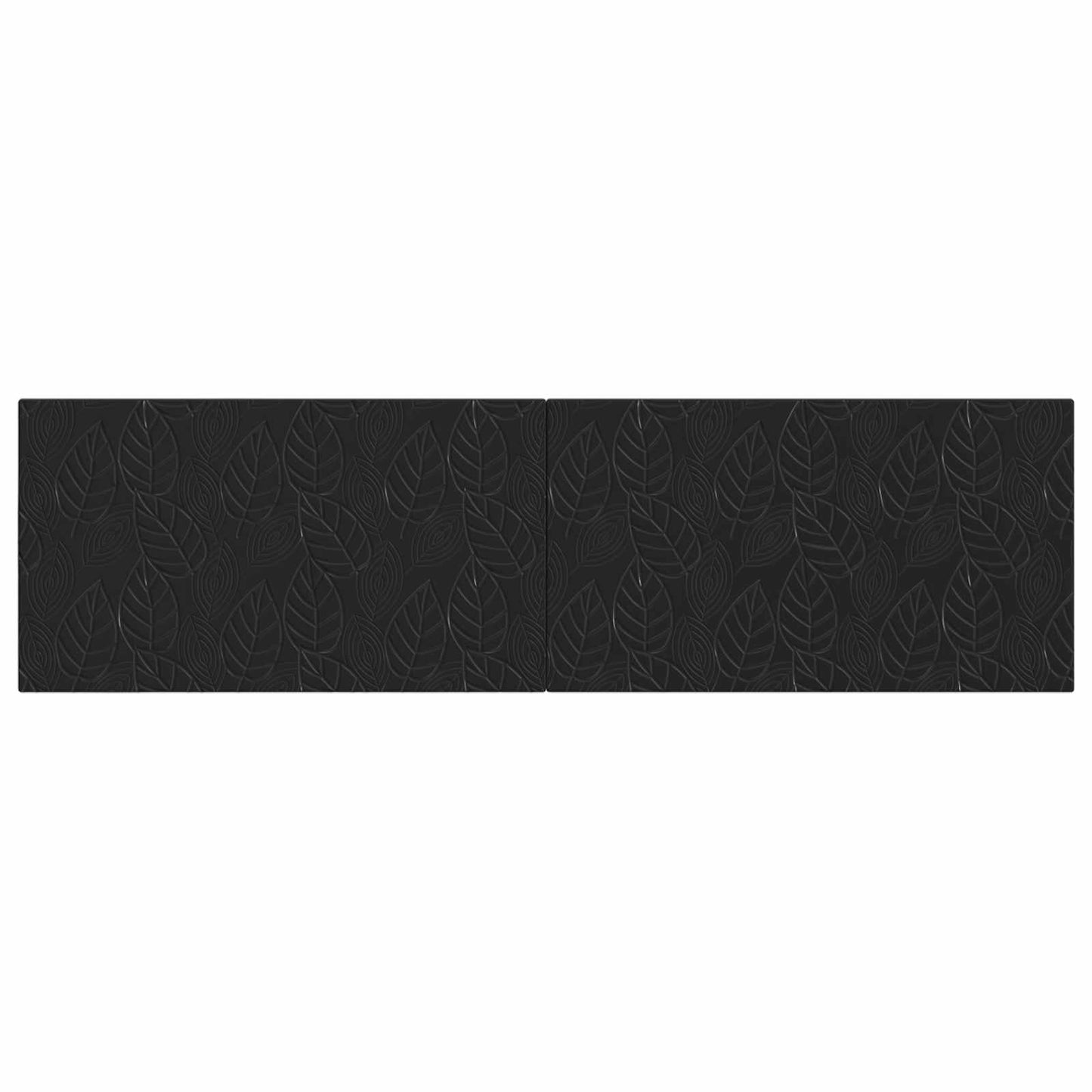 vidaXL Wall-Mounted Headboard DELFT Black Engineered Wood