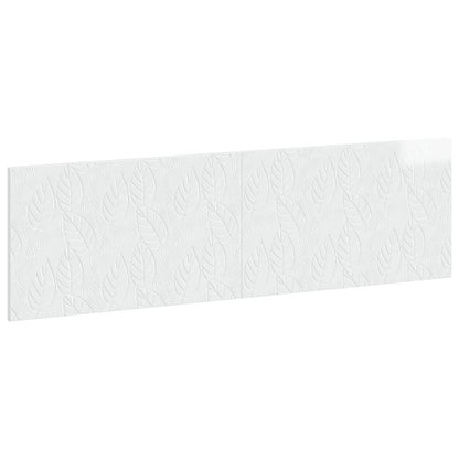 vidaXL Wall-Mounted Headboard DELFT High Gloss White Engineered Wood