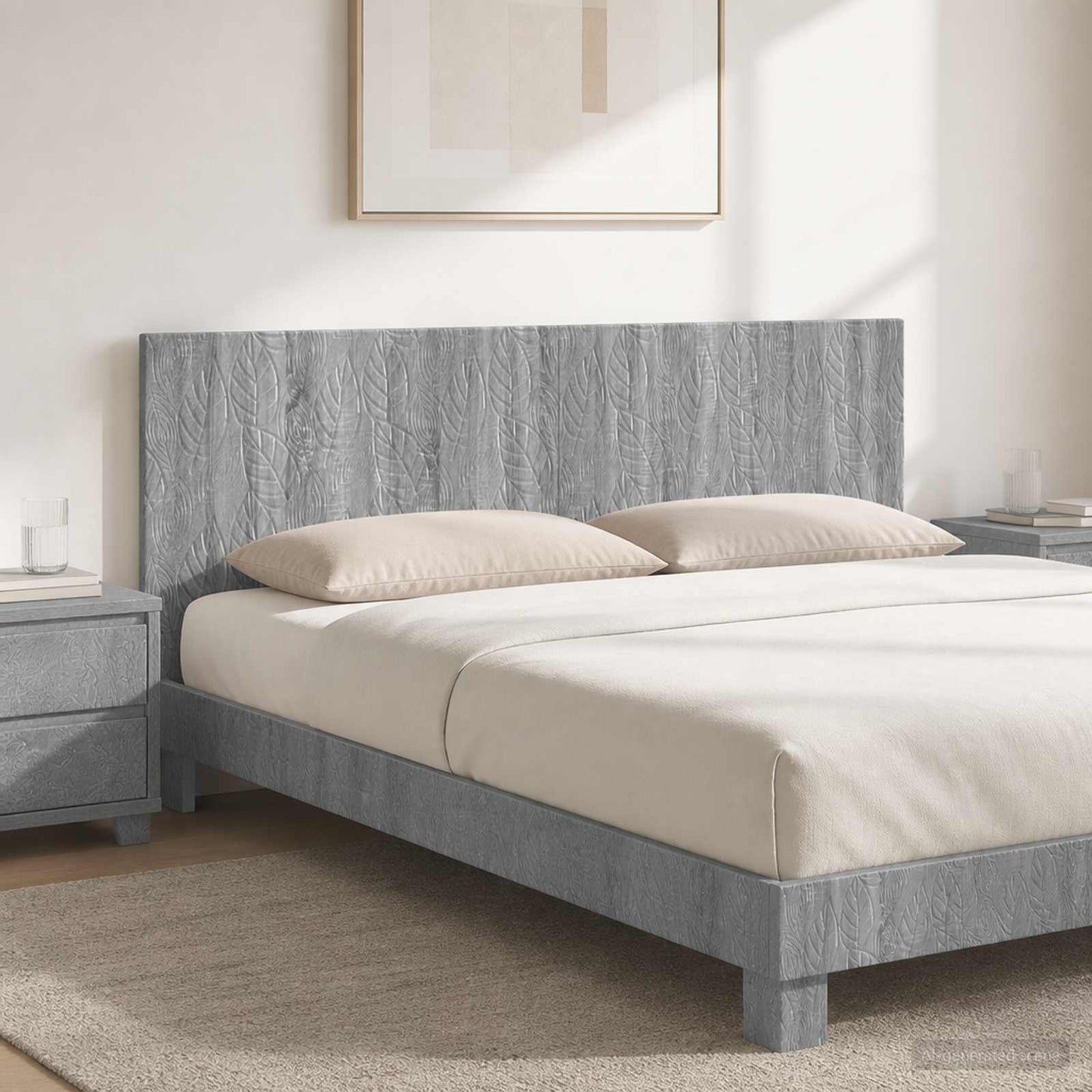 vidaXL Wall-Mounted Headboard DELFT Grey Sonoma Engineered Wood