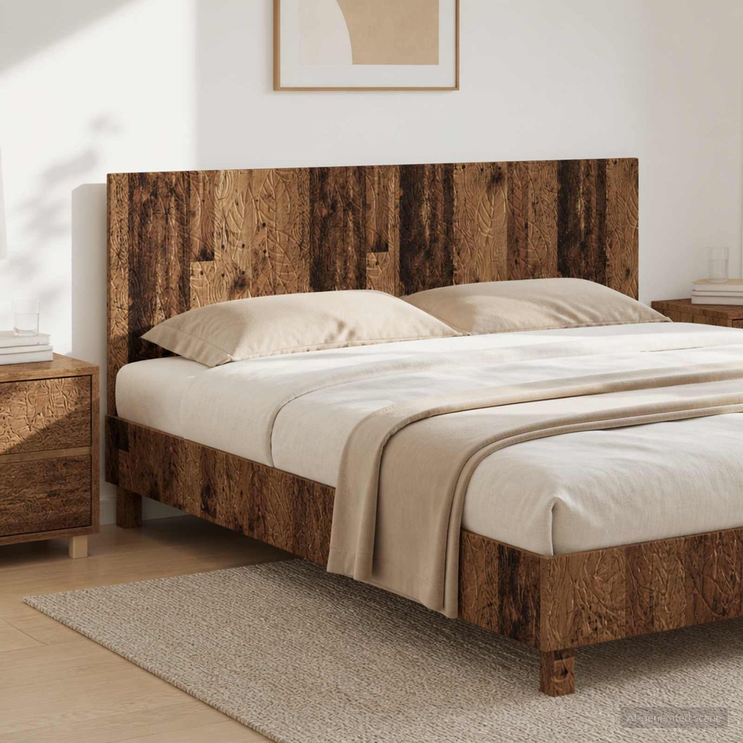 vidaXL Wall-Mounted Headboard DELFT Old Wood Engineered Wood