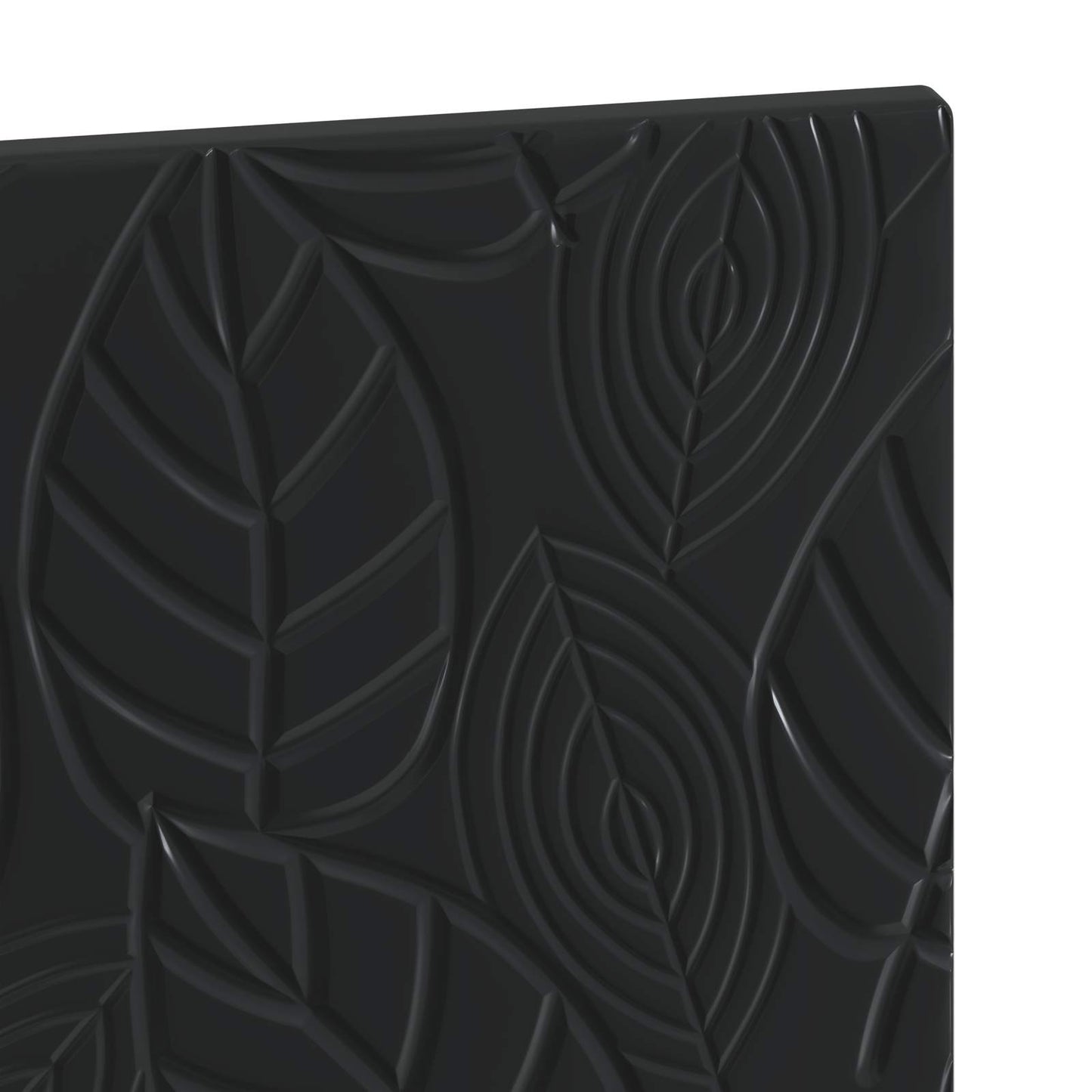 vidaXL Wall-Mounted Headboard DELFT Black Engineered Wood