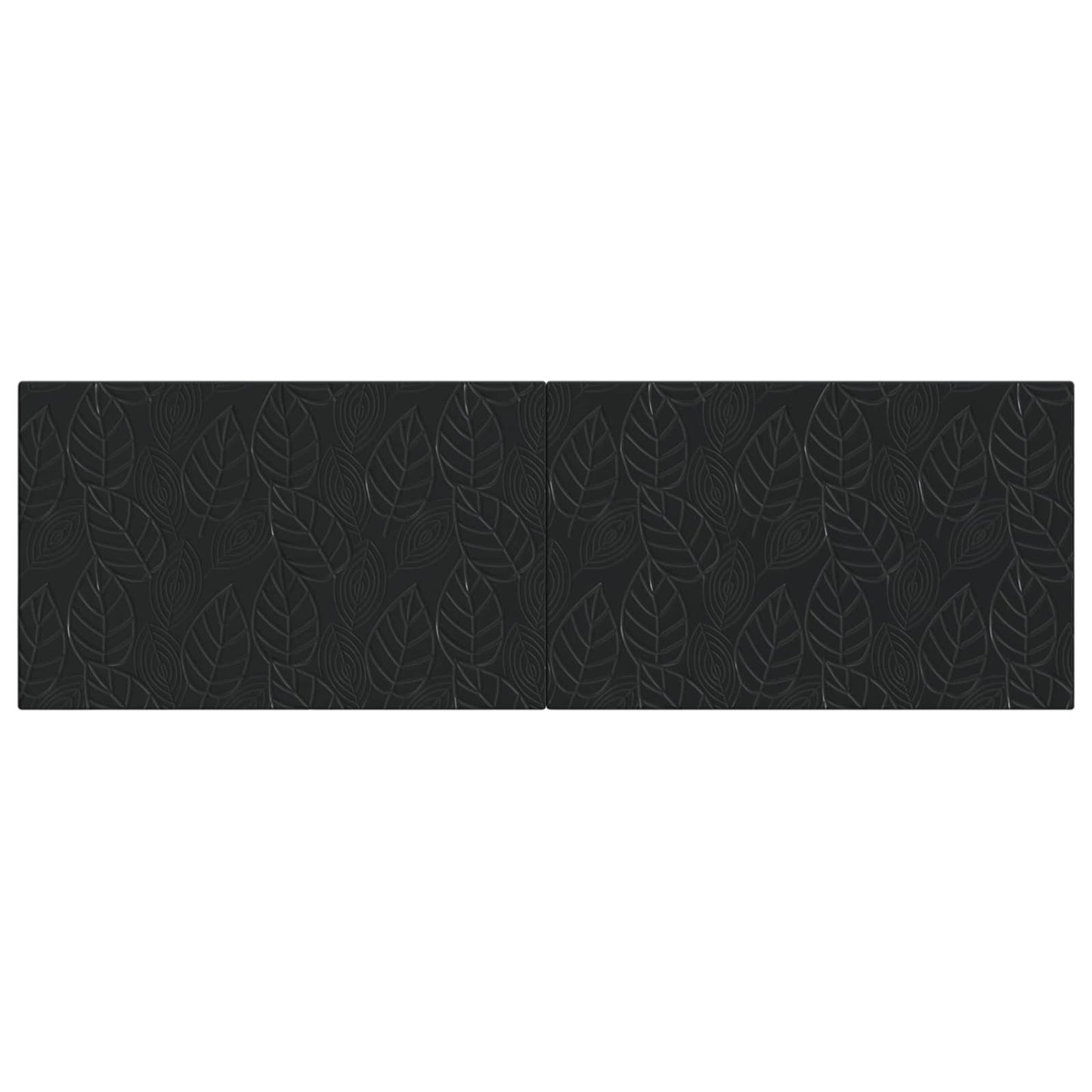 vidaXL Wall-Mounted Headboard DELFT Black Engineered Wood