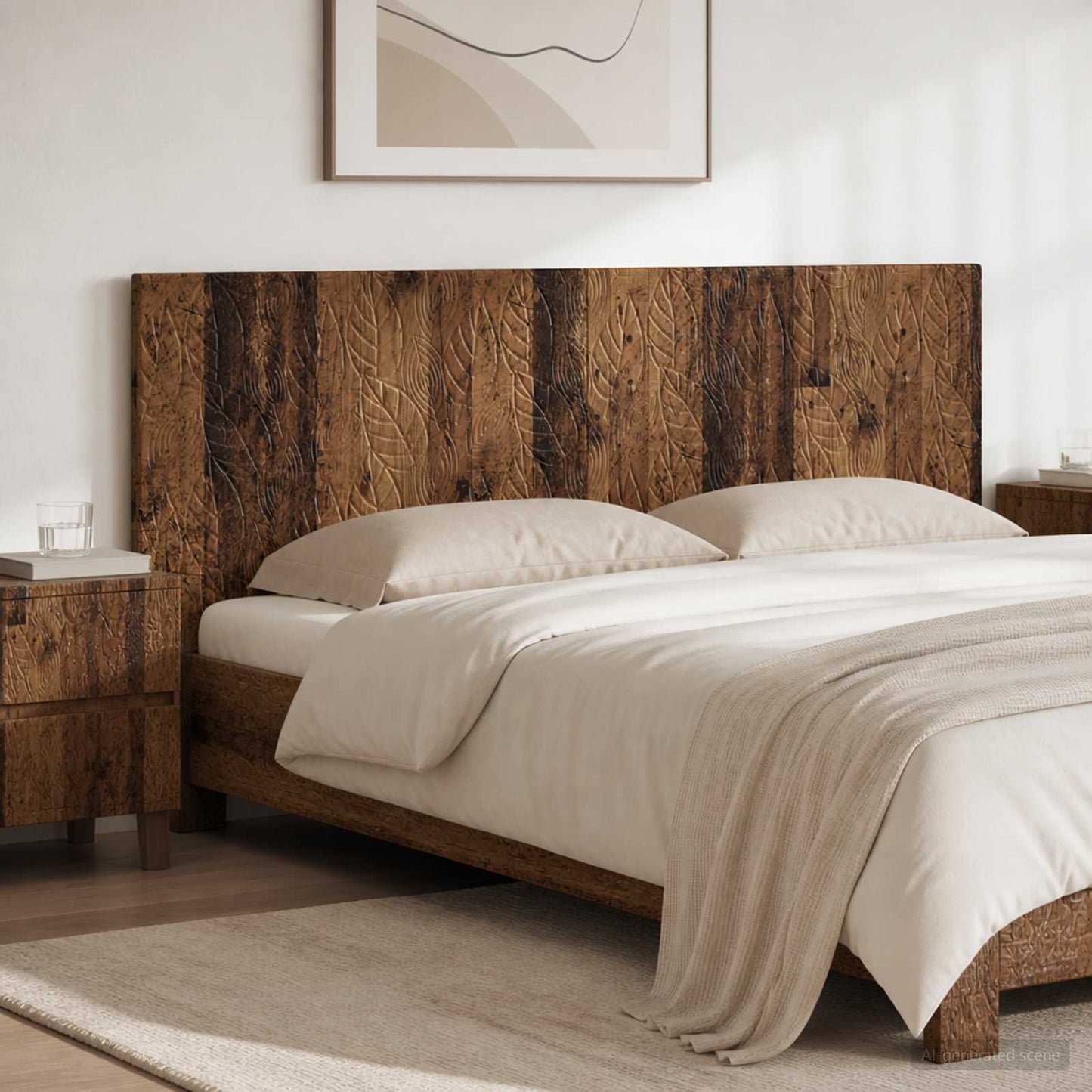 vidaXL Wall-Mounted Headboard DELFT Old Wood Engineered Wood