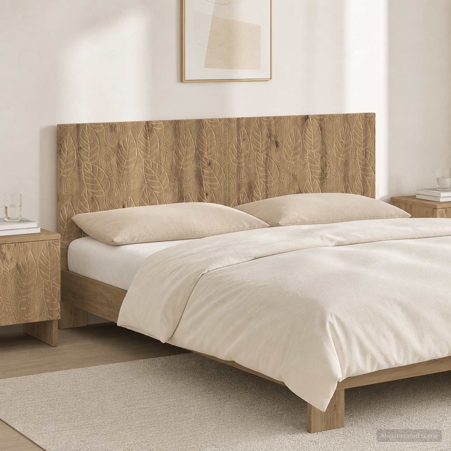 vidaXL Wall-Mounted Headboard DELFT Artisan Oak Engineered Wood