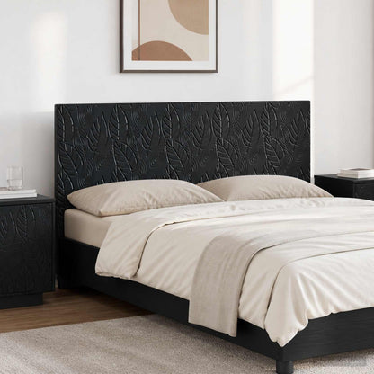 vidaXL Wall-Mounted Headboard DELFT Black Engineered Wood