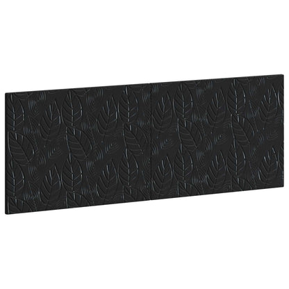 vidaXL Wall-Mounted Headboard DELFT Black Engineered Wood