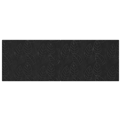 vidaXL Wall-Mounted Headboard DELFT Black Engineered Wood