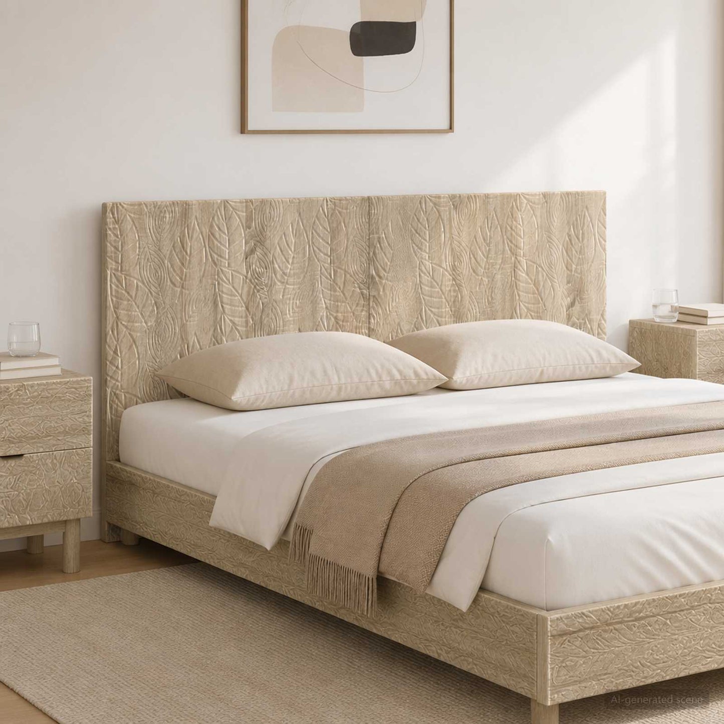 vidaXL Wall-Mounted Headboard DELFT Sonoma Oak Engineered Wood