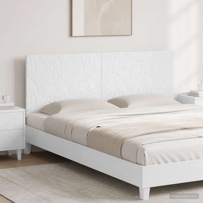 vidaXL Wall-Mounted Headboard DELFT High Gloss White Engineered Wood