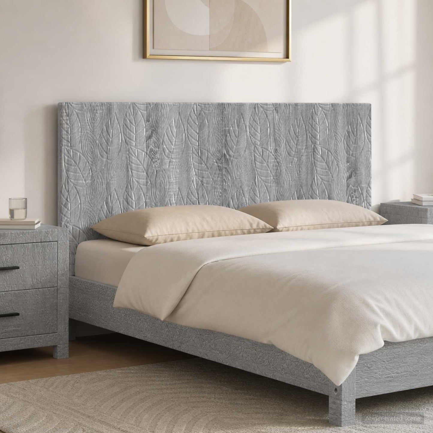 vidaXL Wall-Mounted Headboard DELFT Grey Sonoma Engineered Wood
