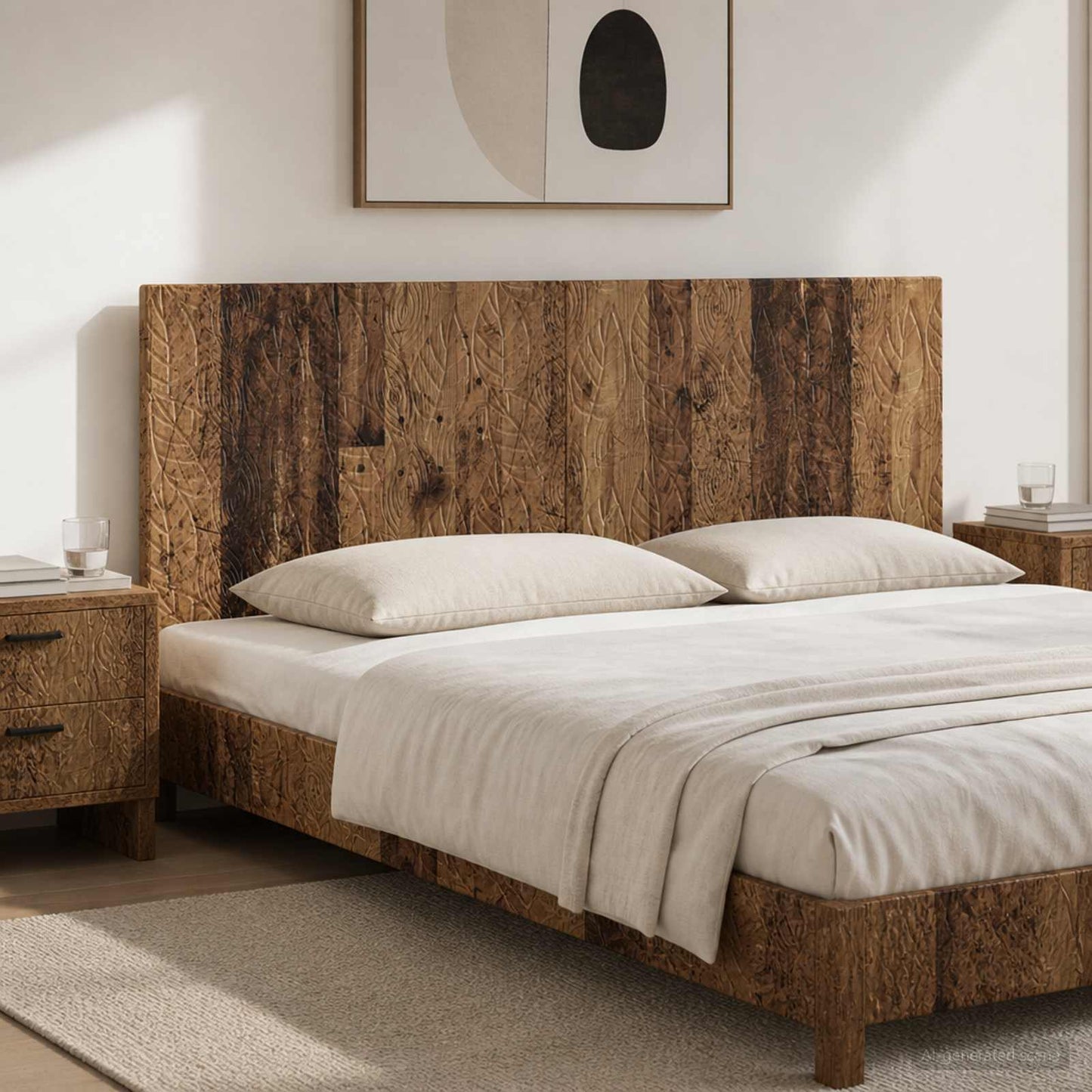 vidaXL Wall-Mounted Headboard DELFT Old Wood Engineered Wood