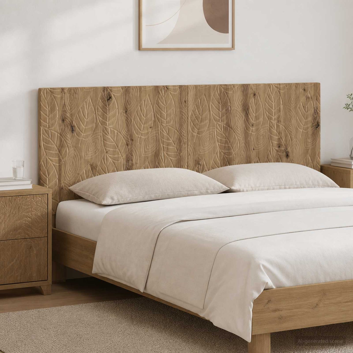 vidaXL Wall-Mounted Headboard DELFT Artisan Oak Engineered Wood