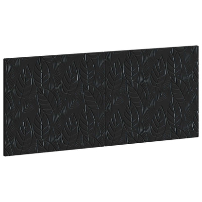 vidaXL Wall-Mounted Headboard DELFT Black Engineered Wood