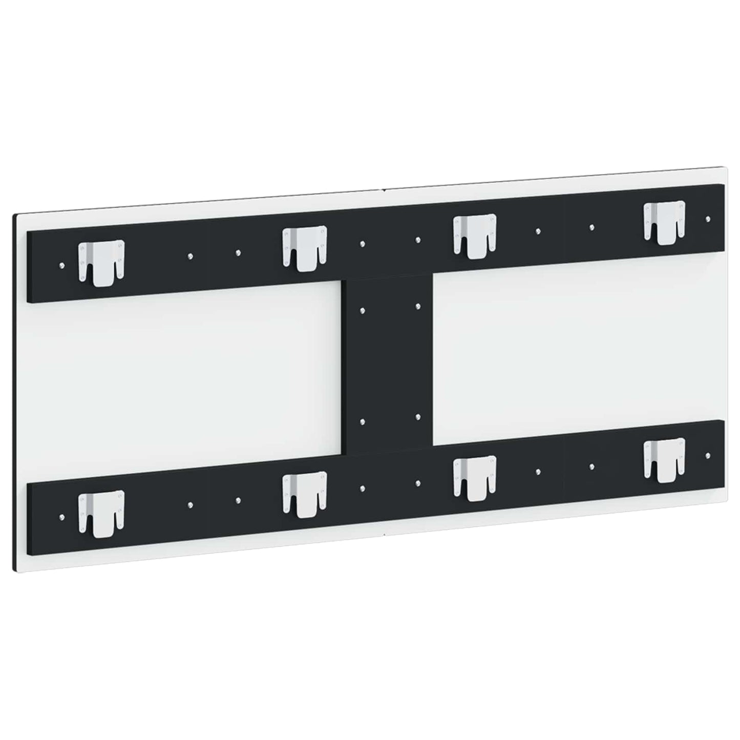 vidaXL Wall-Mounted Headboard DELFT Black Engineered Wood