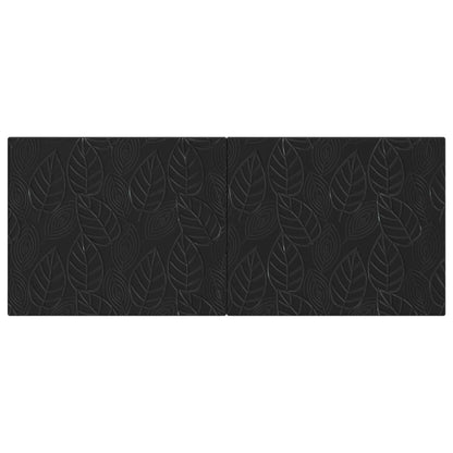 vidaXL Wall-Mounted Headboard DELFT Black Engineered Wood