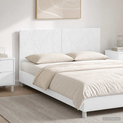 vidaXL Wall-Mounted Headboard DELFT High Gloss White Engineered Wood