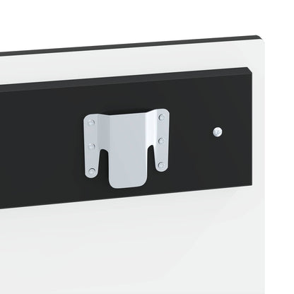 vidaXL Wall-Mounted Headboard DELFT Black Engineered Wood