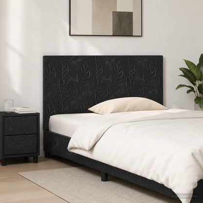 vidaXL Wall-Mounted Headboard DELFT Black Engineered Wood
