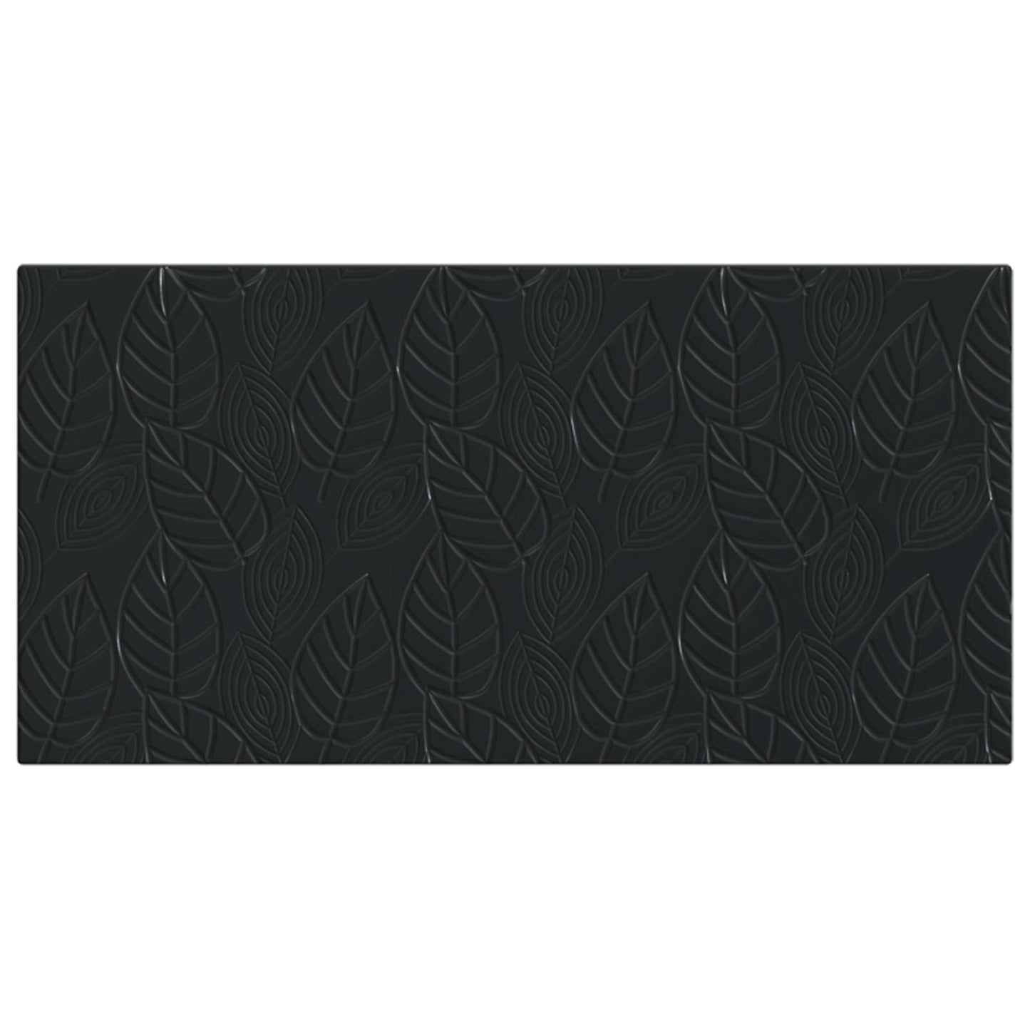 vidaXL Wall-Mounted Headboard DELFT Black Engineered Wood