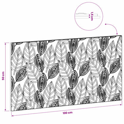 vidaXL Wall-Mounted Headboard DELFT Black Engineered Wood