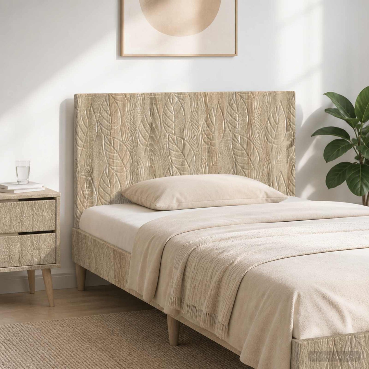 vidaXL Wall-Mounted Headboard DELFT Sonoma Oak Engineered Wood
