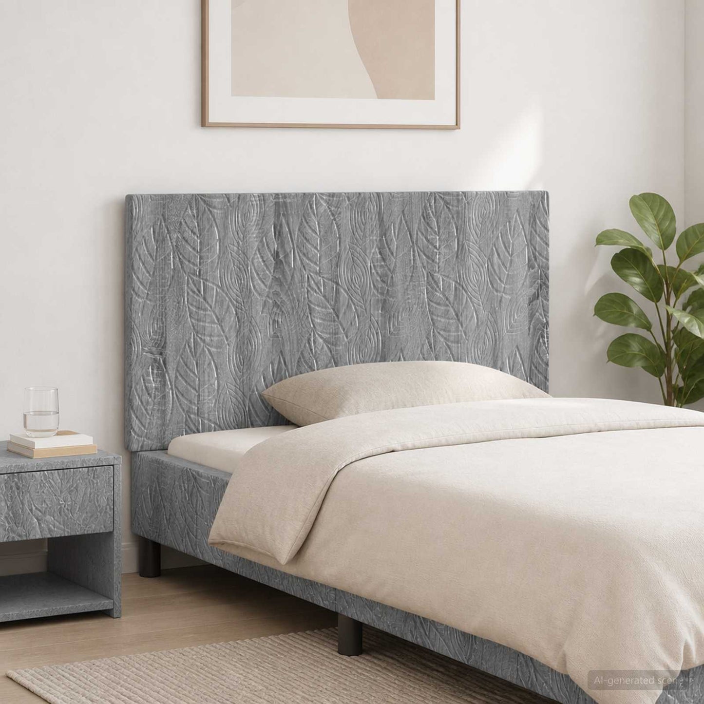 vidaXL Wall-Mounted Headboard DELFT Grey Sonoma Engineered Wood