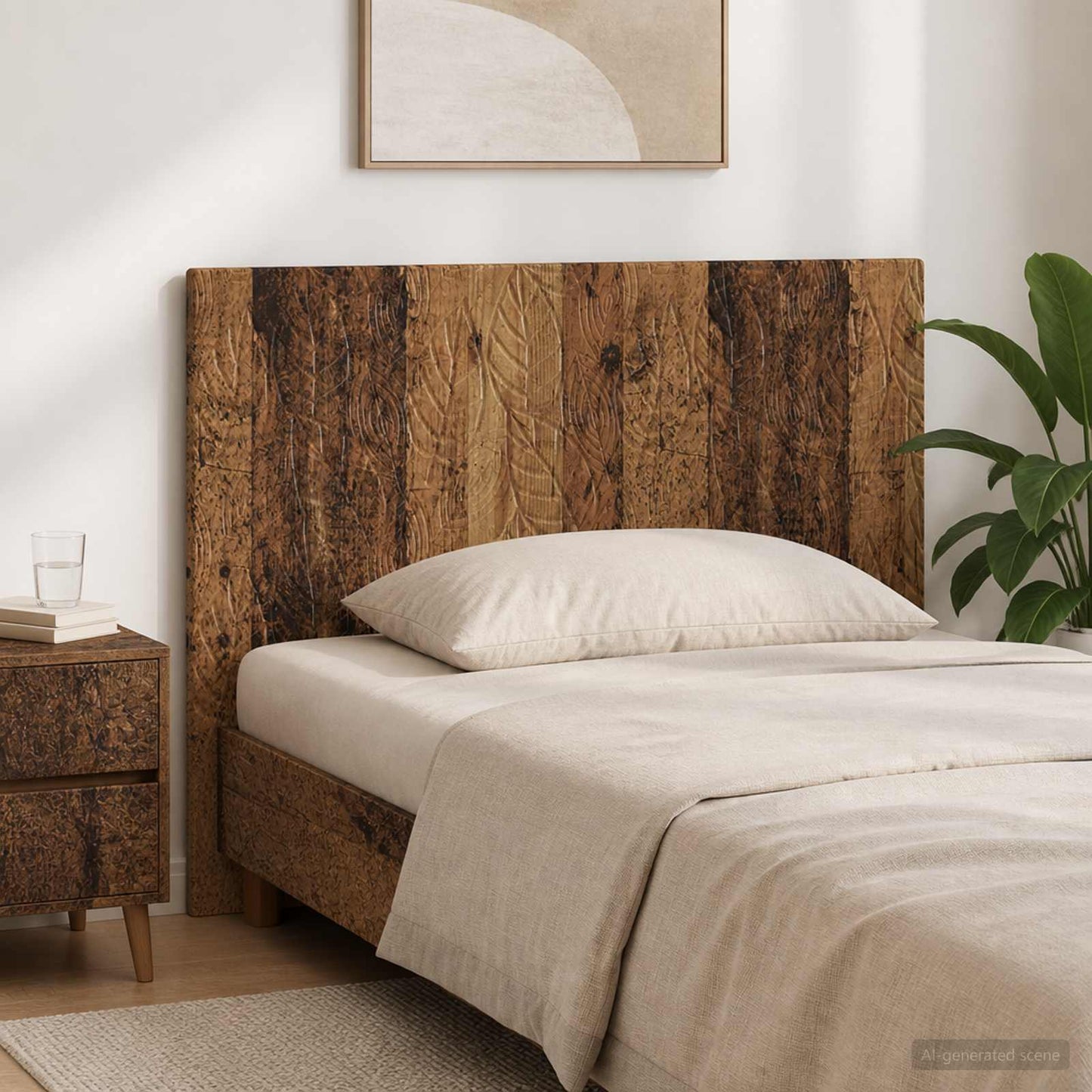 vidaXL Wall-Mounted Headboard DELFT Old Wood Engineered Wood
