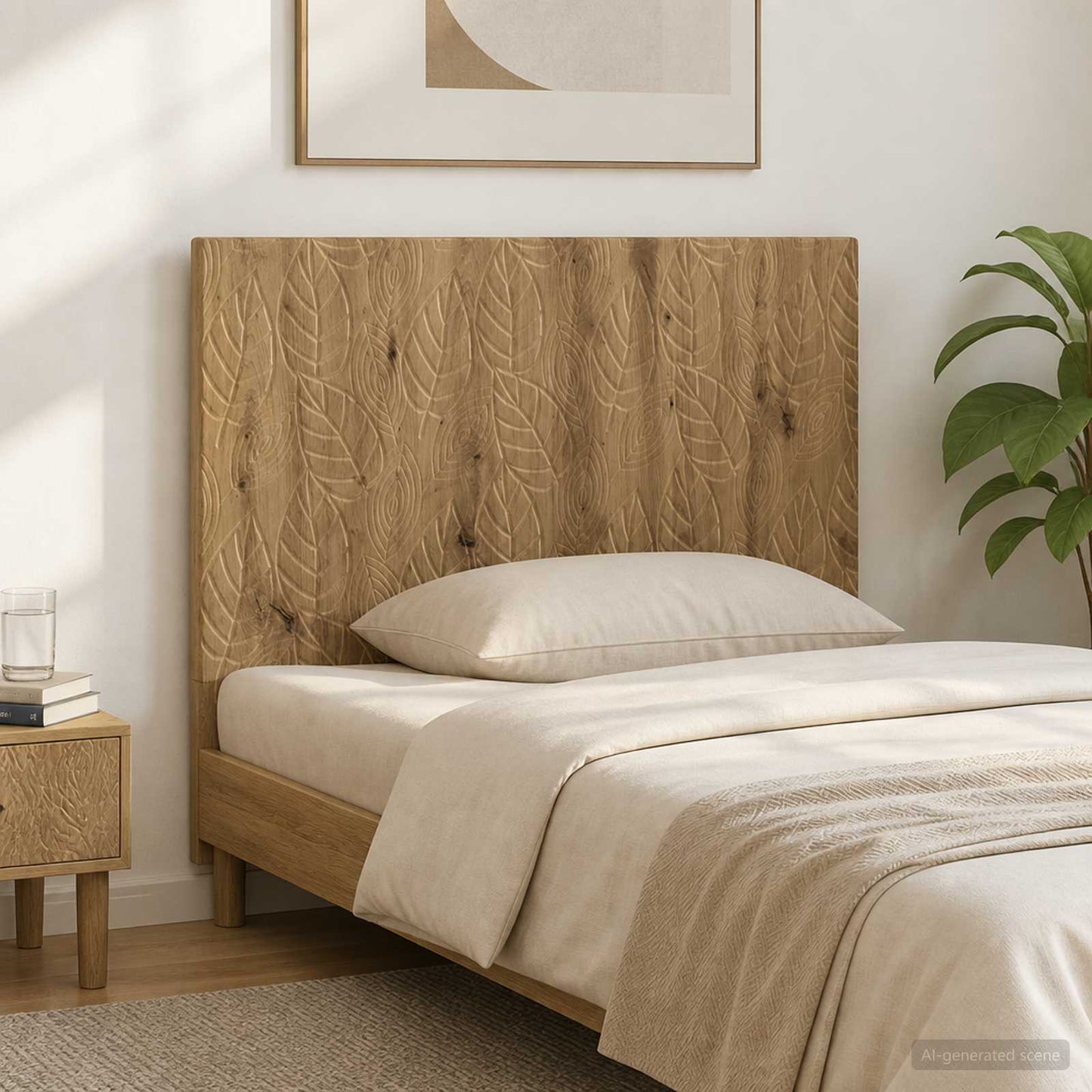 vidaXL Wall-Mounted Headboard DELFT Artisan Oak Engineered Wood