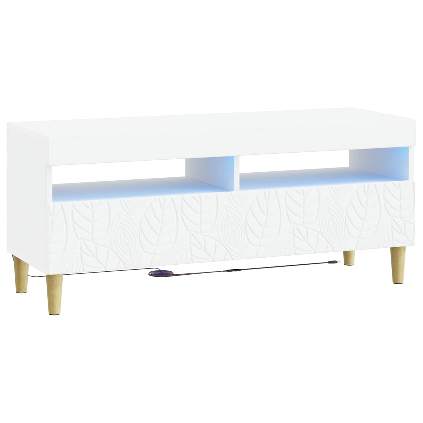 vidaXL LED TV Cabinet White Engineered Wood