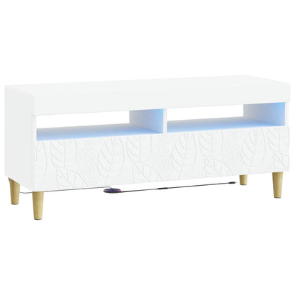 vidaXL LED TV Cabinet White Engineered Wood