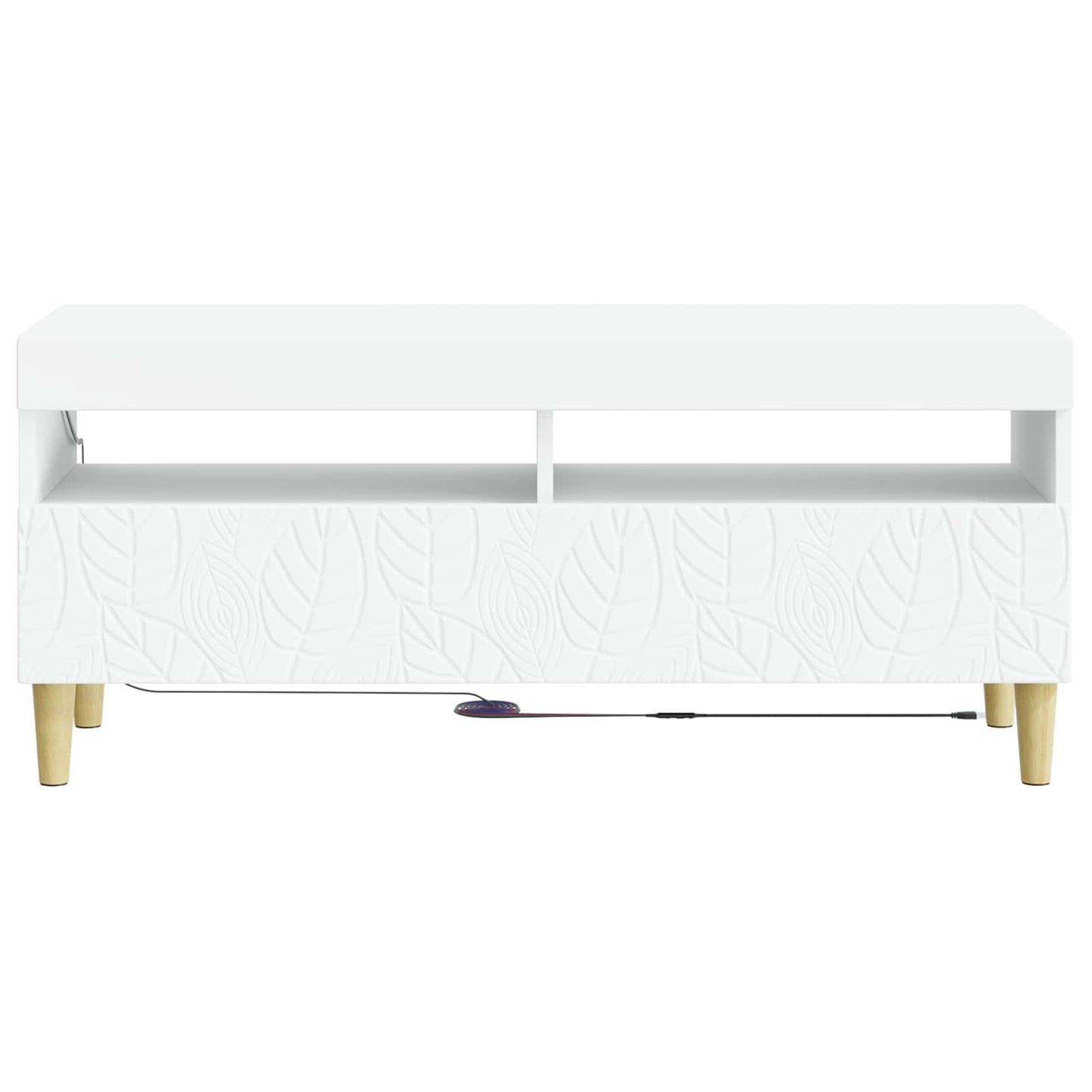 vidaXL LED TV Cabinet White Engineered Wood