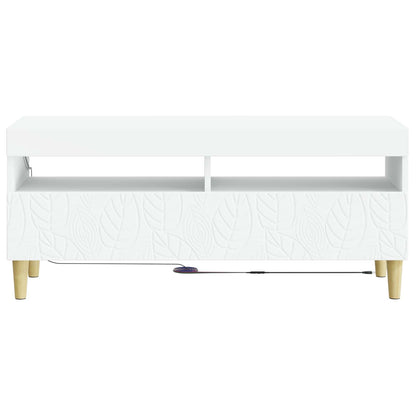 vidaXL LED TV Cabinet White Engineered Wood