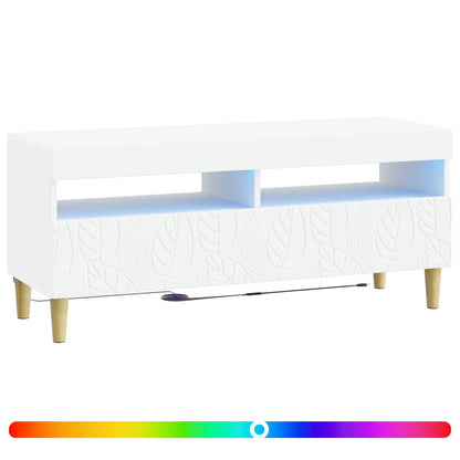 vidaXL LED TV Cabinet White Engineered Wood