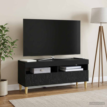 vidaXL LED TV Cabinet Black Engineered Wood