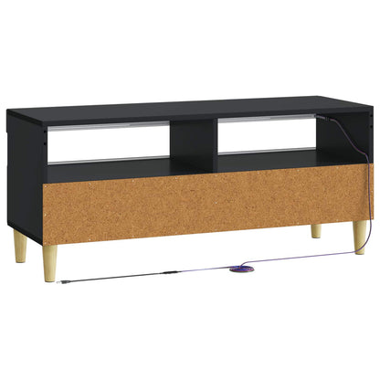 vidaXL LED TV Cabinet Black Engineered Wood