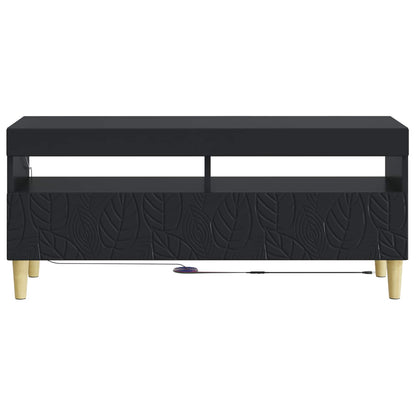 vidaXL LED TV Cabinet Black Engineered Wood