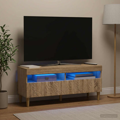 vidaXL LED TV Cabinet Sonoma Oak Engineered Wood