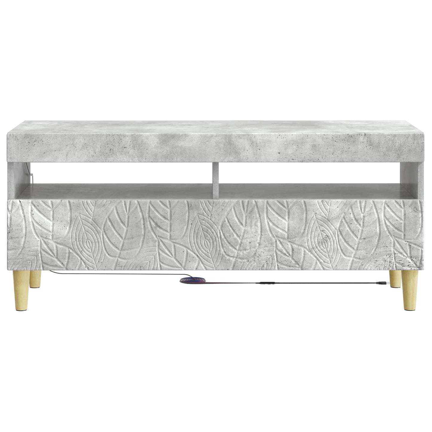 vidaXL LED TV Cabinet Concrete Grey Engineered Wood
